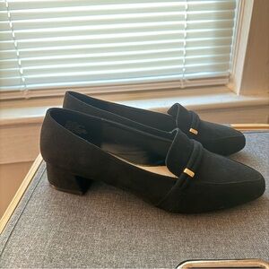 Black Suede Business Casual Shoes